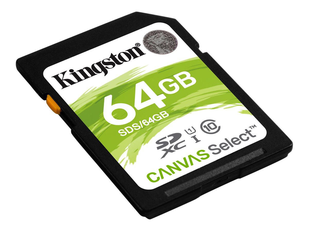 Thumbnail 2 of 3 for Kingston Canvas Select - flash memory card - 64 GB - SDXC UHS-I