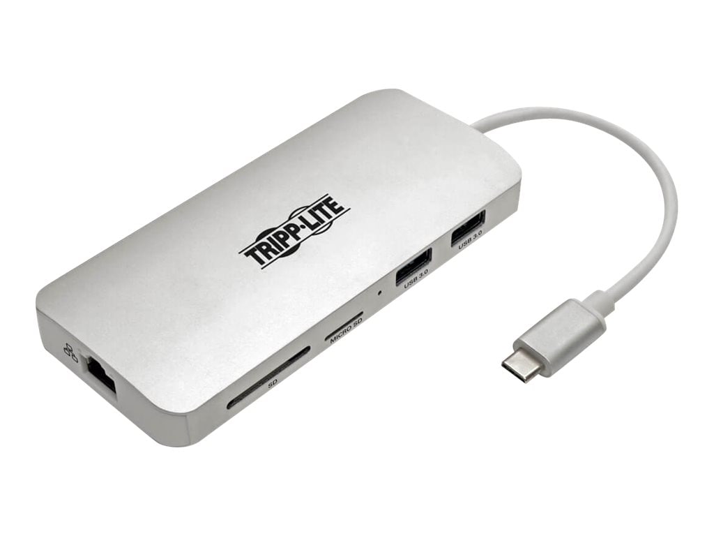 Eaton Tripp Lite Series USB C Docking Station, 4K @ 30 Hz, HDMI, Thunderbolt 3, USB-A Hub, PD Charging, SD/Micro SD,