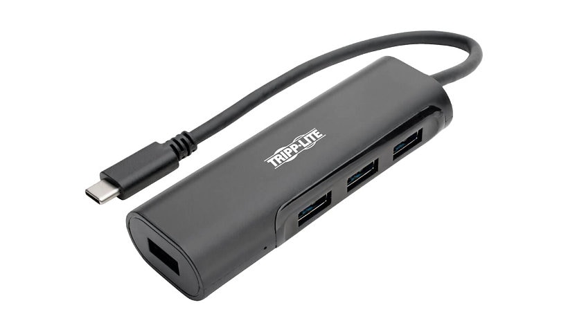 Tripp Lite USB C Hub 4-Port w/ 4x USB-A Portable Compact Thunderbolt 3 Compatible USB Type C, USB-C - hub - 4 ports