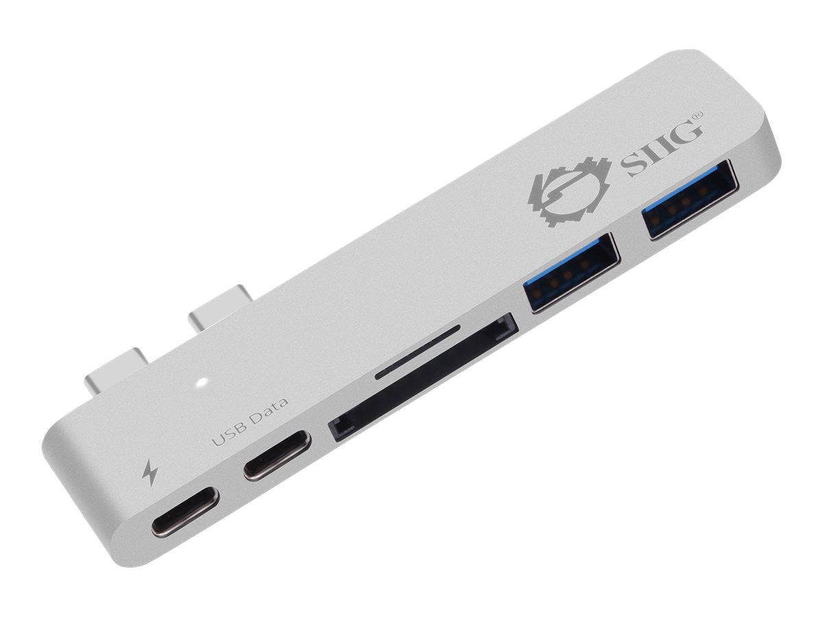 SIIG Thunderbolt 3 USB-C Hub with Card Reader & PD Adapter - docking statio