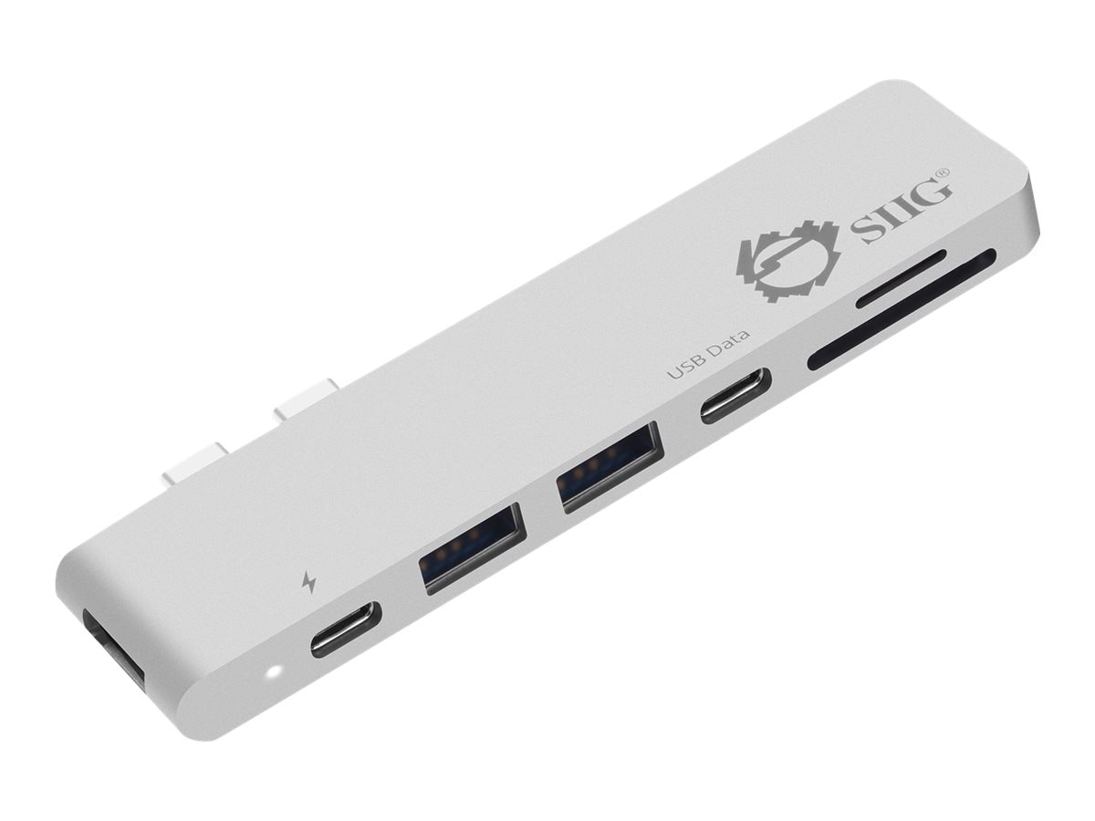 SIIG Thunderbolt 3 USB-C Hub HDMI with Card Reader & PD Adapter - docking station - USB-C 3.1 / Thunderbolt 3