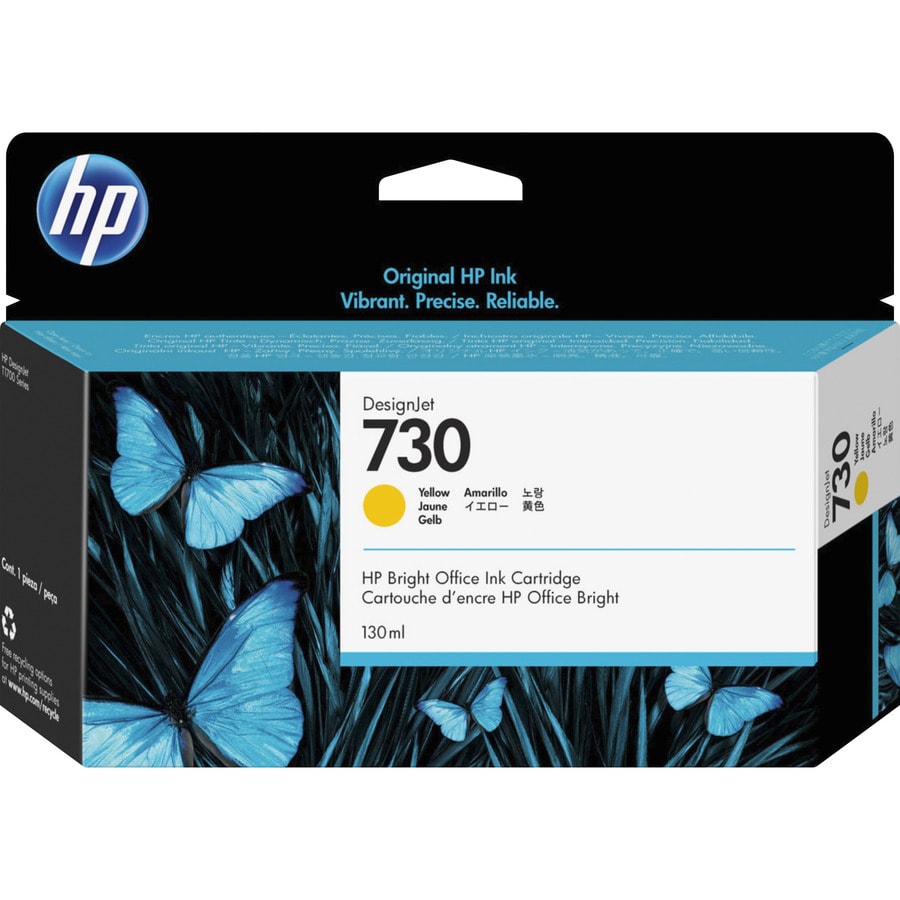 HP 730 (P2V64A) Original Inkjet Ink Cartridge - Yellow - 1 Each