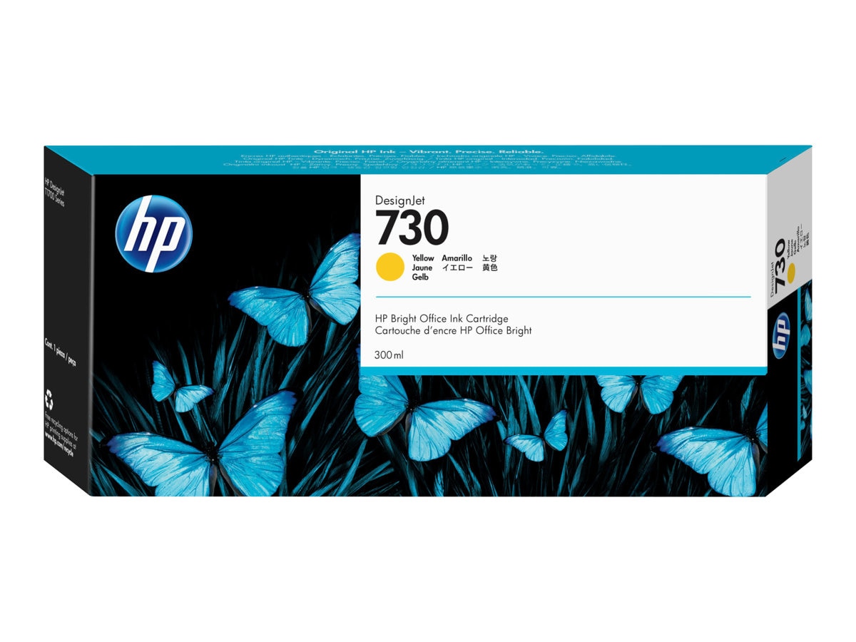 HP 730 Original High Yield Inkjet Ink Cartridge - Yellow Pack