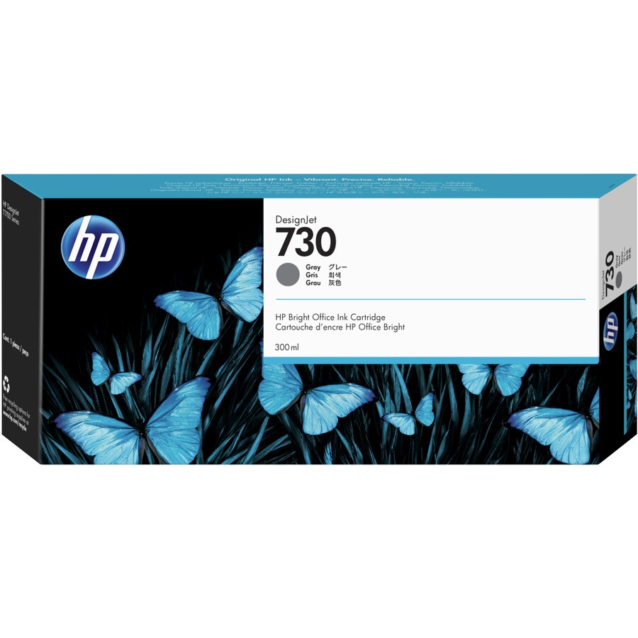 Thumbnail 3 of 3 for HP 730 Original High Yield Inkjet Ink Cartridge - Gray Pack