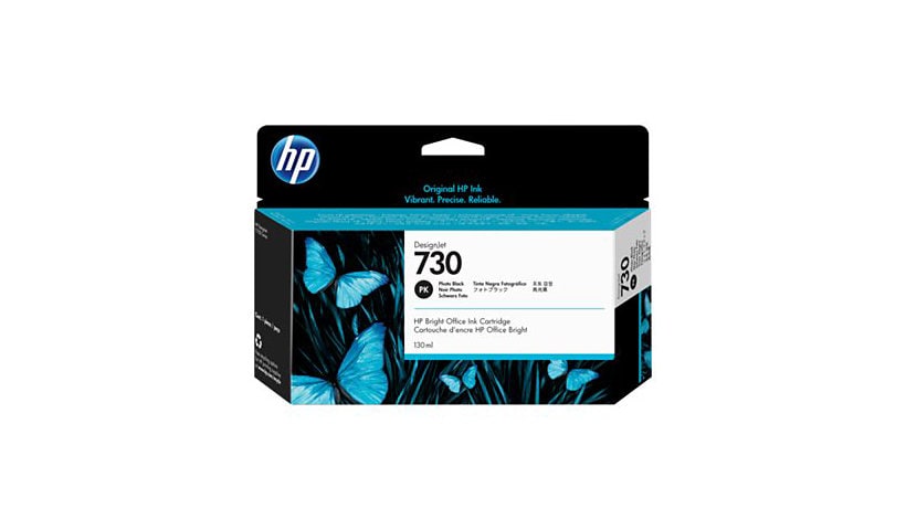 HP 730 (P2V67A) Original Inkjet Ink Cartridge - Photo Black - 1 Each