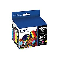 Epson 202/202XL Combo Pack - 4-pack - Hight Capacity + Standard Capacity - black, yellow, cyan, magenta - original - ink