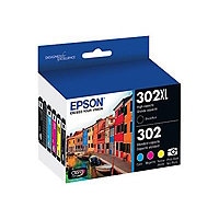 Epson 302/302XL Combo Pack - 5-pack - Hight Capacity (black) + Standard Cap