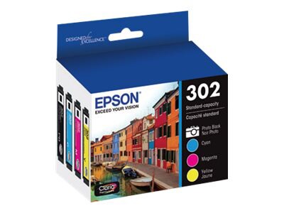 Epson 302 Multi-Pack With Sensor - 4-pack - yellow, cyan, magenta, photo bl