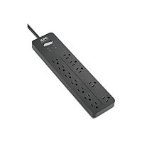 APC 12-Outlet Surge Protector, 6ft Cord 2160 Joules Home Office, Black