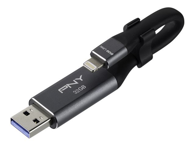 PNY Duo-Link 3.0 Cable Design - USB flash drive - 32 GB