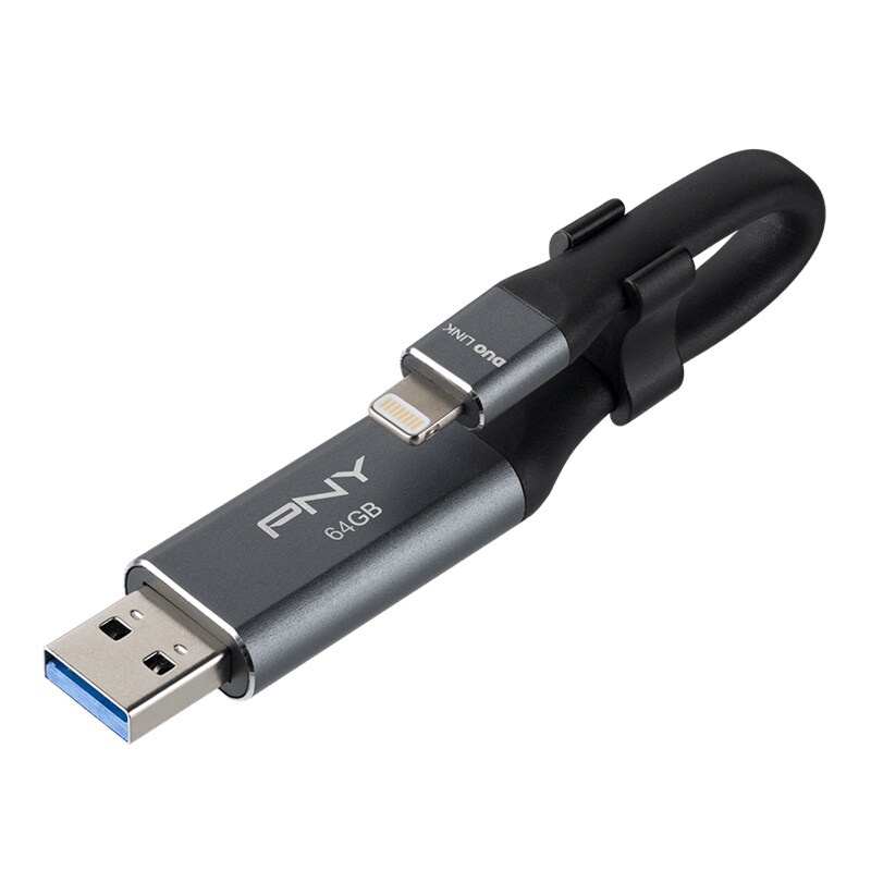 PNY Duo-Link On-the-Go 3.0 - USB flash drive - 64 GB