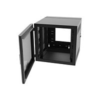 Legrand 12RU Swing-Out Wall-Mount Cabinet with Plexiglass Door-Black-TAA -