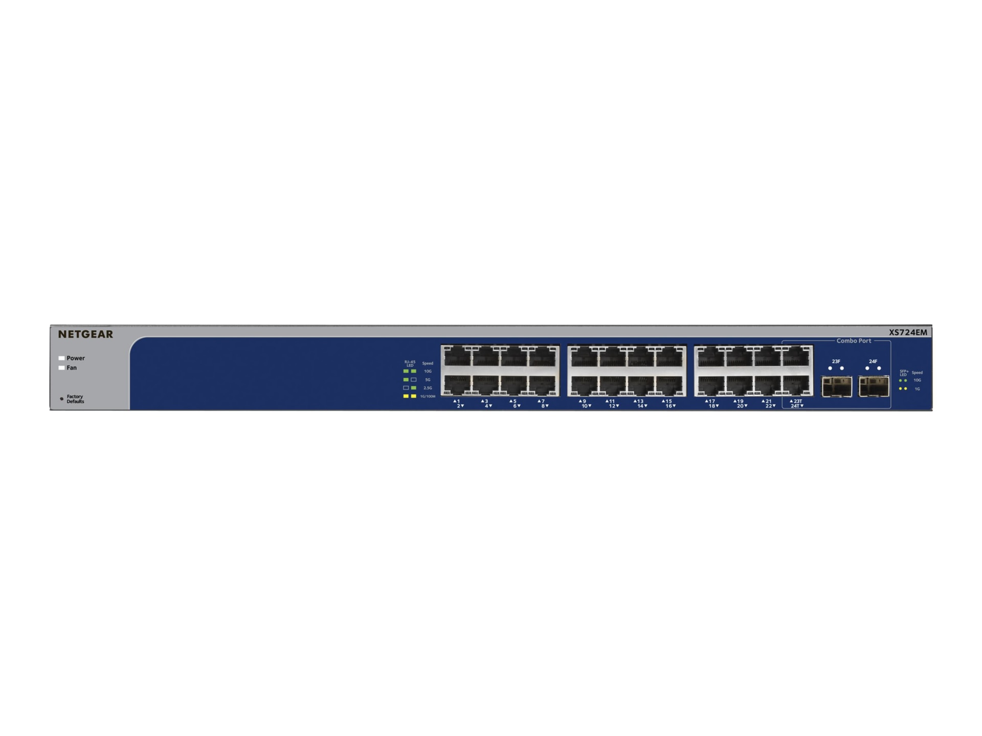 Netgear 24-Port 10-Gigabit/Multi-Gigabit Ethernet Smart Managed Plus Switch