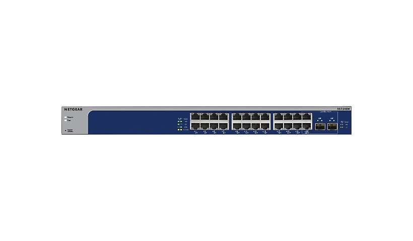 NETGEAR Plus XS724EM - switch - 24 ports - managed - rack-mountable