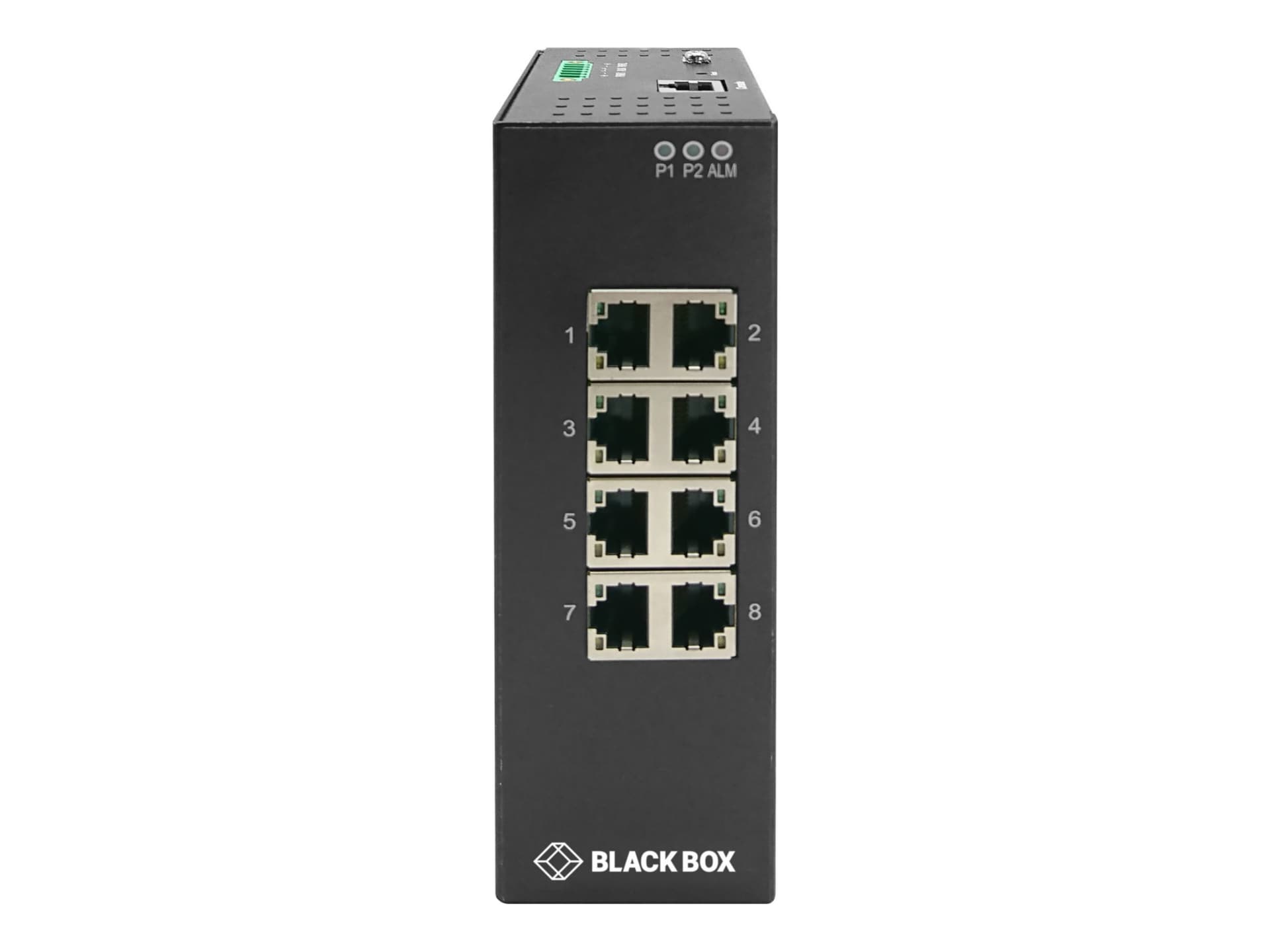 Black Box Industrial Extreme Temp 8-port Ethernet Switch, Gigabit, Managed