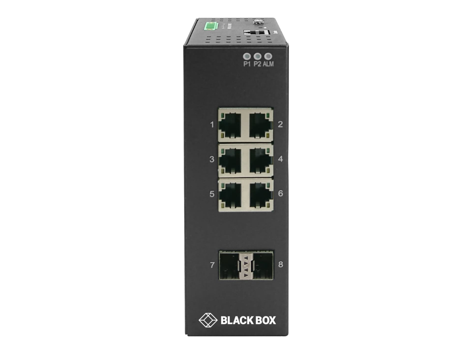 Black Box Industrial Extreme 6-port Ethernet Switch, 2xSFP, Gigabit Managed
