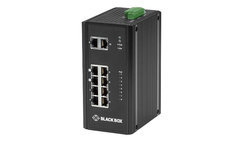 Black Box - Industrial Series - switch - 10 ports - unmanaged