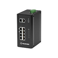 Black Box Industrial Extreme Temp  10-port Ethernet 10/100 Switch, 8xPoE+