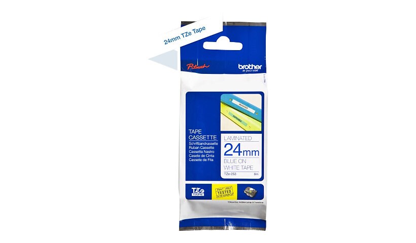 Brother TZe-253 - laminated tape - 1 roll(s) - Roll (2.4 cm x 8 m)