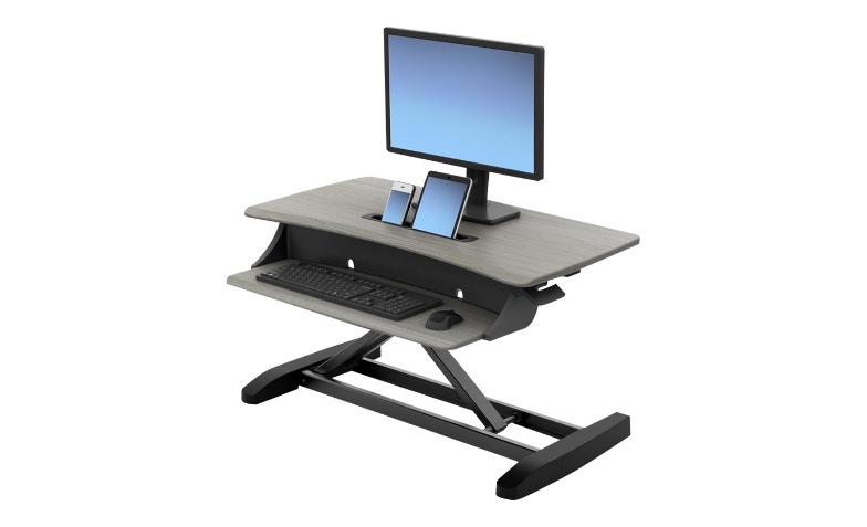 Ergotron Workfit Z Mini Sit Stand Desktop Standing Desk Converter Dove 33 458 917 Furniture Cdw Com