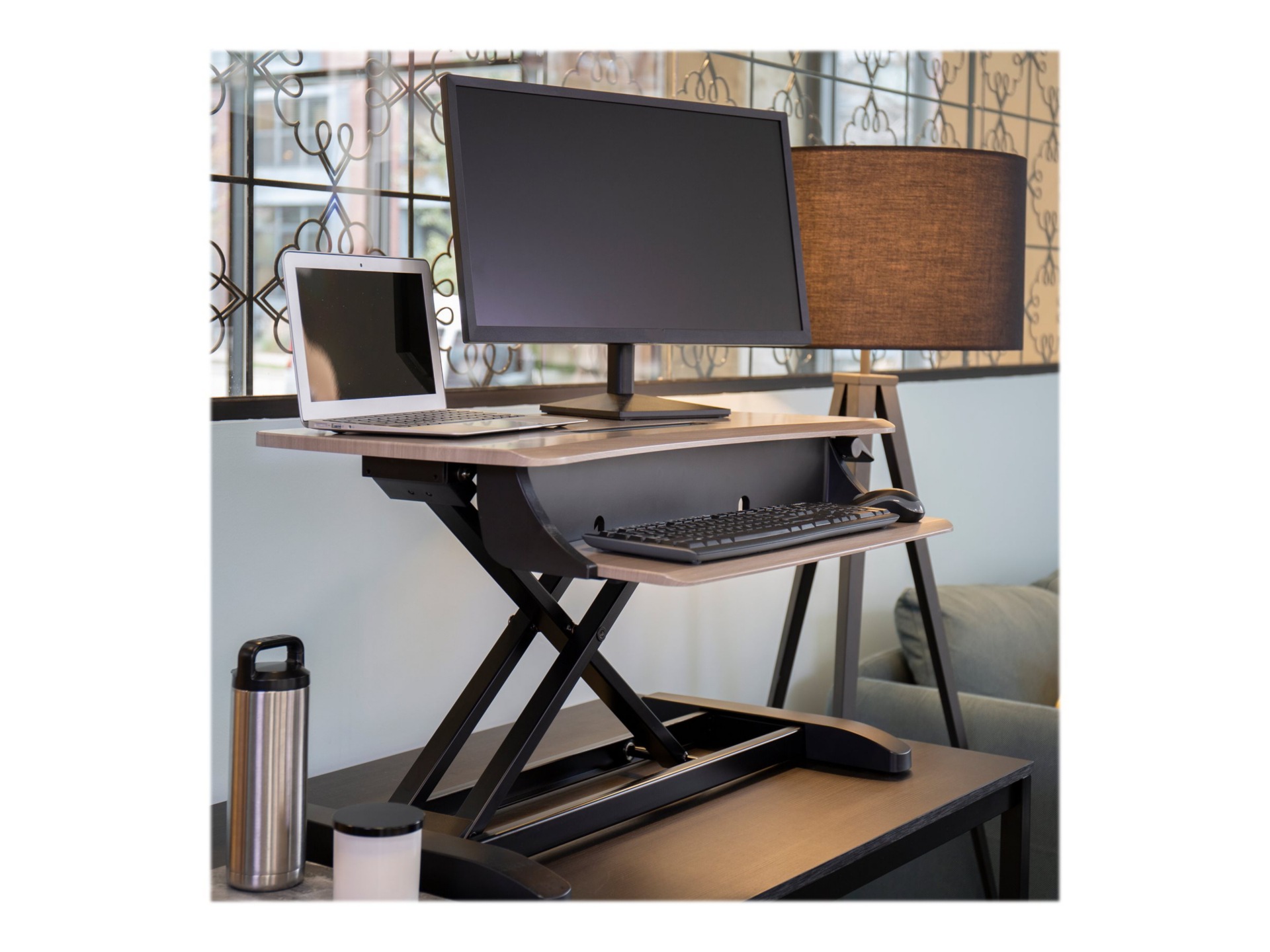 Thumbnail 2 of 5 for Ergotron WorkFit-Z Mini - standing desk converter - rectangular - dove gray