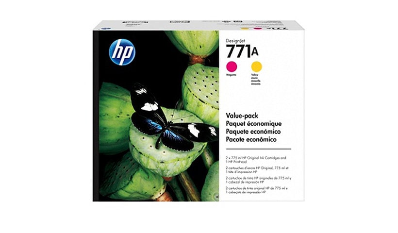 HP 771A Value Pack - 3-pack - yellow, magenta - original - DesignJet - prin
