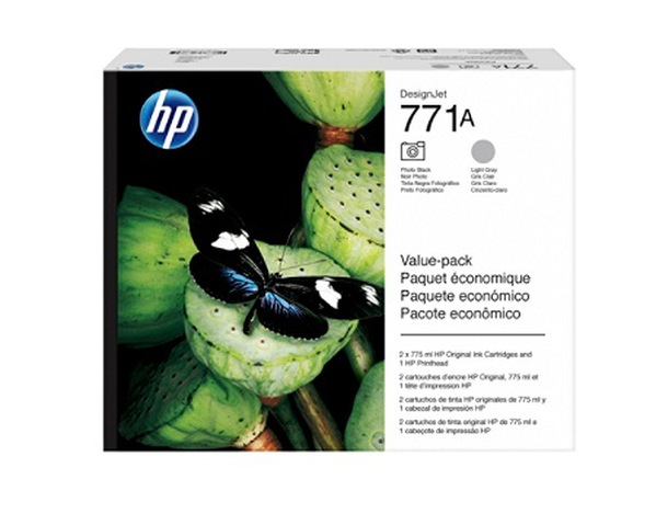 HP 771A Value Pack - 3-pack - light gray, photo black - original - DesignJe
