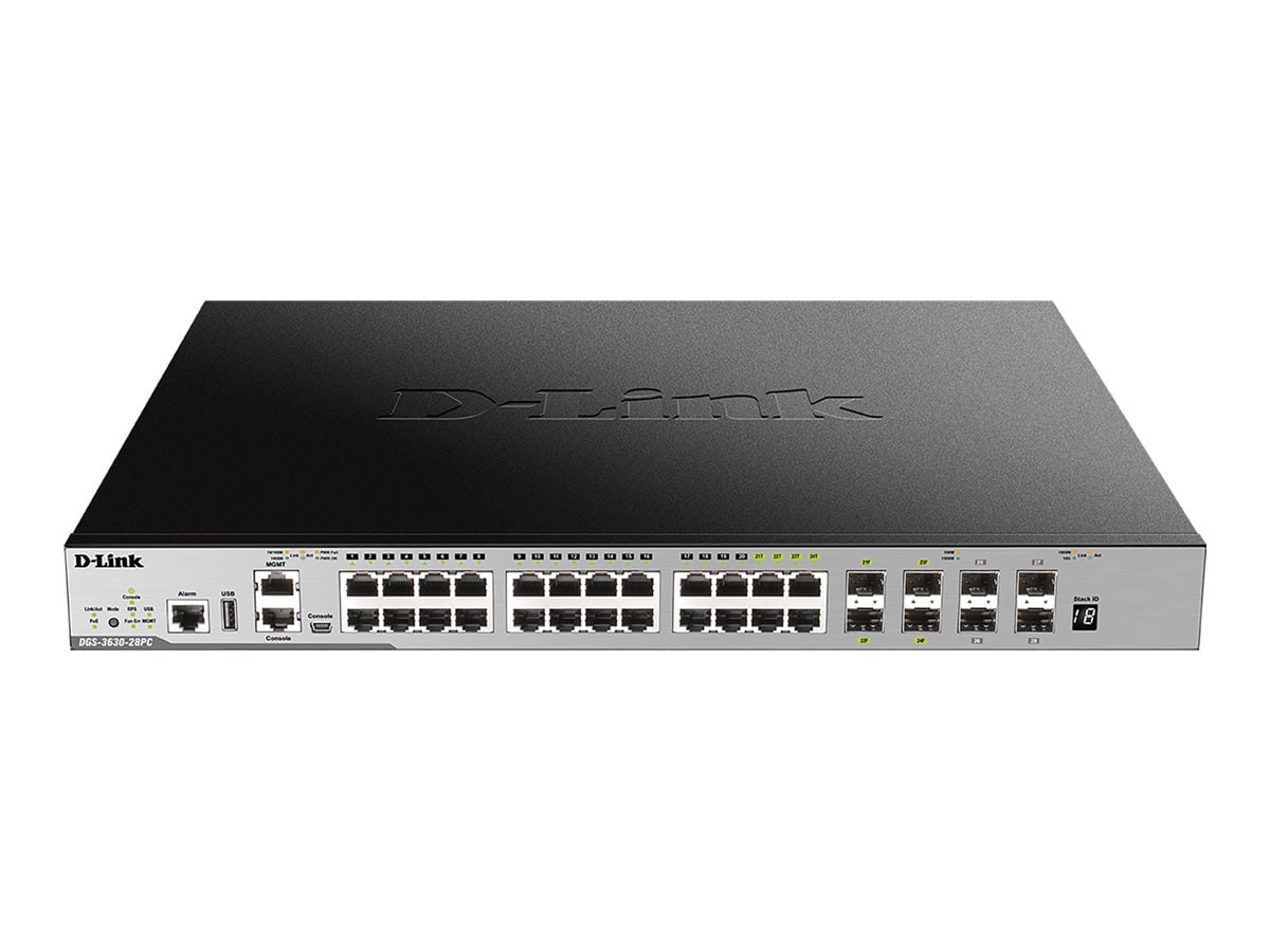 D-Link DGS 3630-28PC - switch - 20 ports - managed - rack-mountable