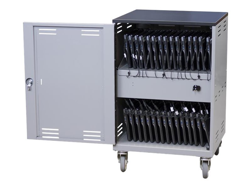 Spectrum SIM32 with Power Switch - cart - for 32 tablets / notebooks - warm gray - with Power Switch