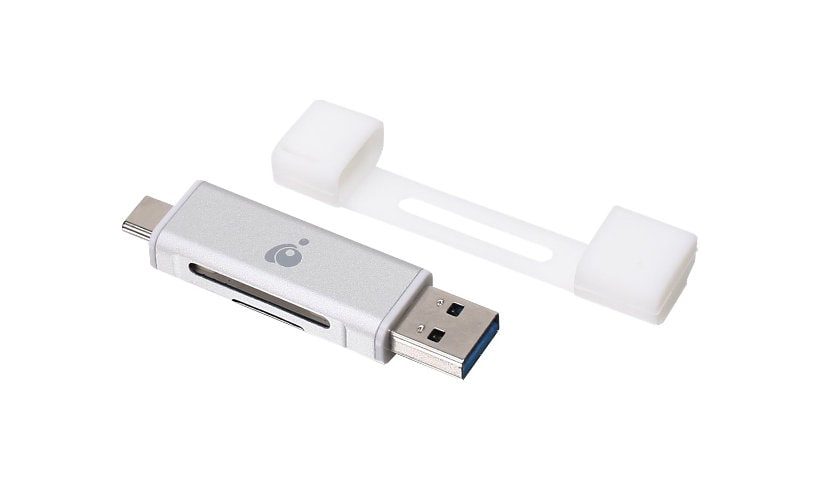 IOGEAR USB-C Duo Mobile Device Card Reader/Writer GFR3C12 - card reader - U