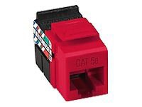 Leviton QuickPort Snap-In Connector,8-Conductor, GigaMax,Cat5e, Crimson Red