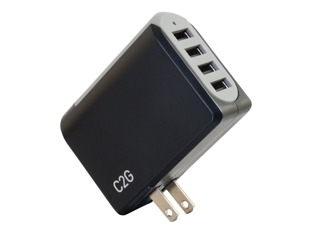 Legrand 4-Port USB A Wall Charger - AC to x4 USB-A Adapter - 5V/4.8A