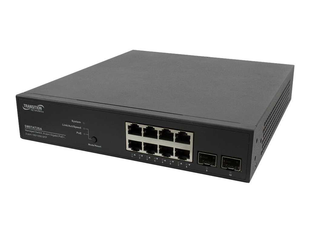 Transition Networks SM8TAT2SA-NA - switch - 8 ports - managed