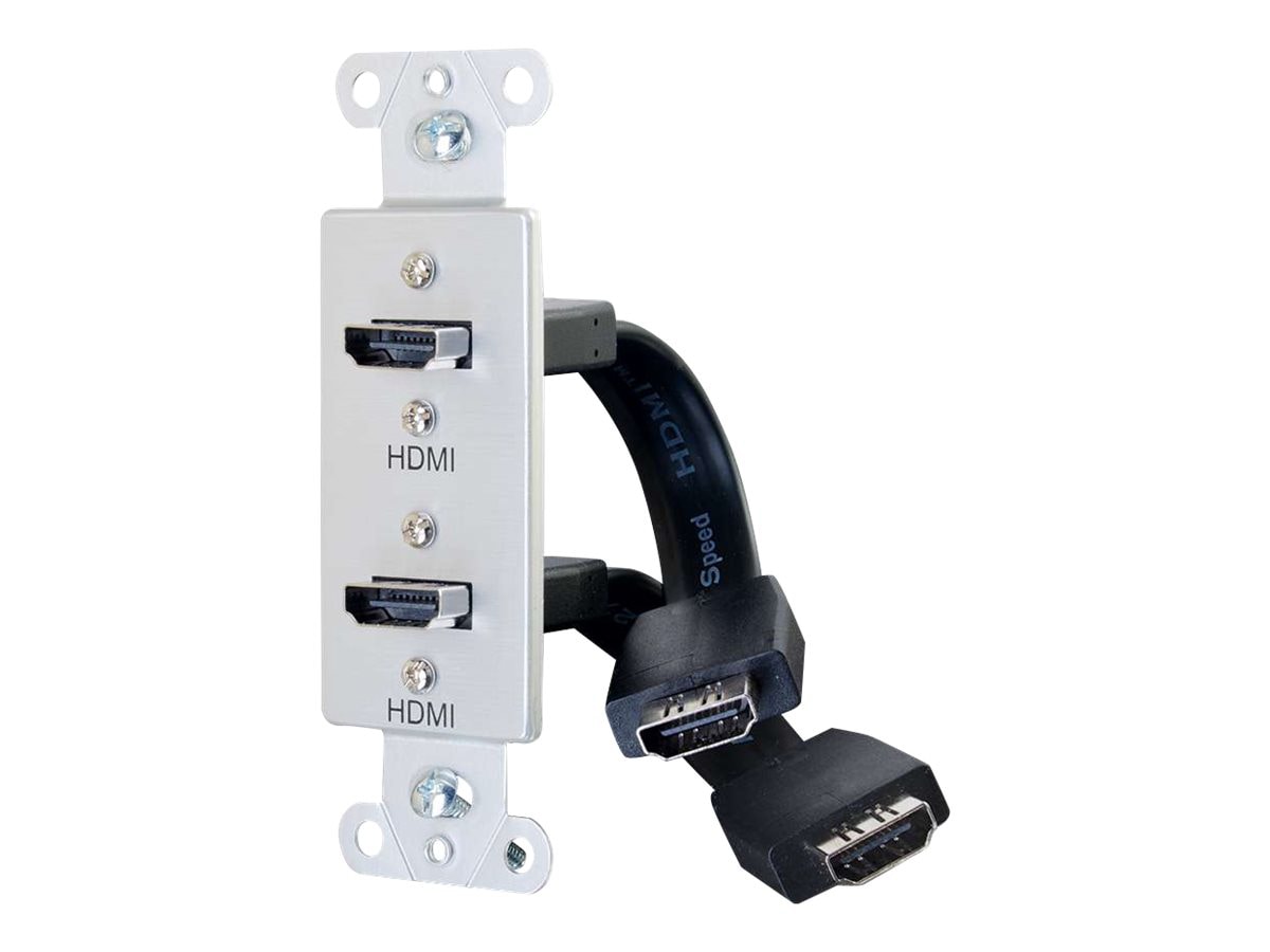 C2G HDMI Pass Through Decorative Wall Plate - mounting plate