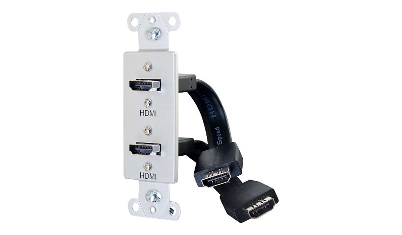 C2G HDMI Pass Through Decorative Wall Plate - support de fixation