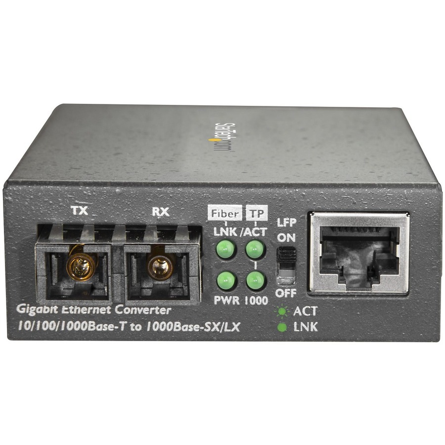 Thumbnail 5 of 7 for StarTech.com Multimode SC Fiber Ethernet Media Converter, 1000BASE-SX Gigabit Fiber Optic to Copper Bridge, TAA