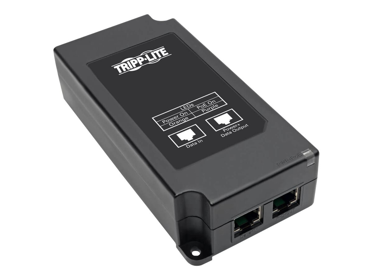 30W Gigabit Single Port Power Over Ethernet PoE Injector, 802.3at