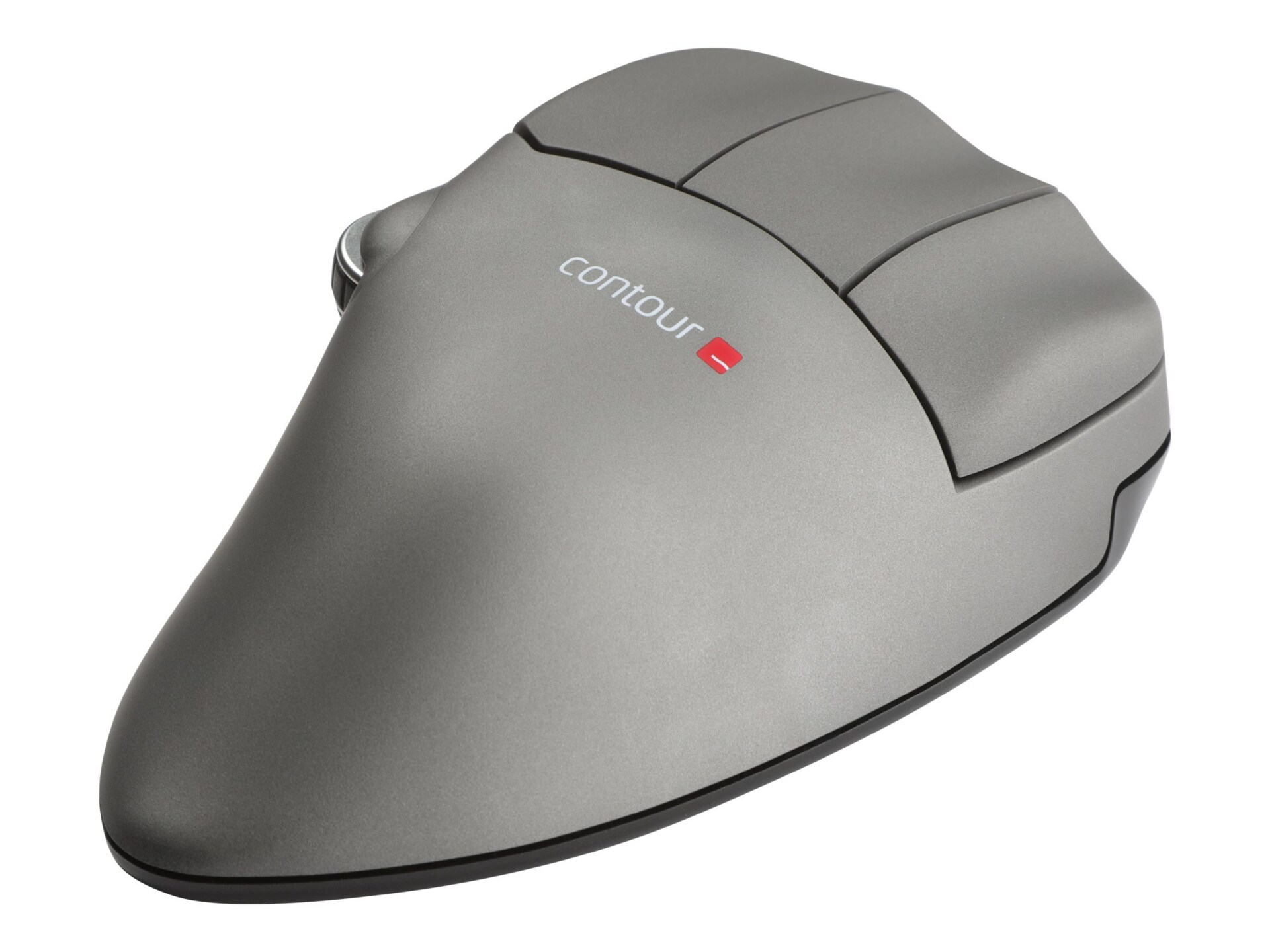 Contour Mouse Wireless Large - mouse - 2.4 GHz - metal gray