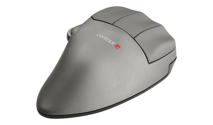 Contour Mouse Wireless Large - mouse - 2.4 GHz - metal gray