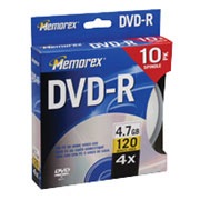 Memorex 4X DVD-R 4.7GB 10 Pack Spindle