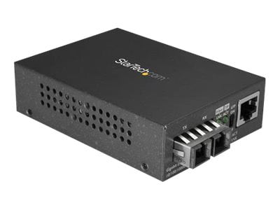 StarTech.com Multimode SC Fiber Ethernet Media Converter - 1000BASE-SX Gigabit Fiber Optic to Copper Bridge -