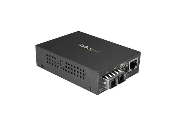 StarTech.com Single Mode SC Fiber Ethernet Media Converter 10/100/1000 10km