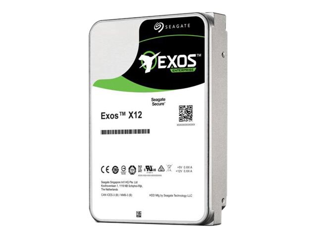 Seagate Exos X12 ST12000NM0007 - hard drive - 12 TB - SATA 6Gb/s