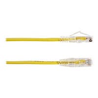 Black Box 20ft Slim-Net CAT6A Yellow 28AWG 250Mhz UTP Snagless Patch Cable