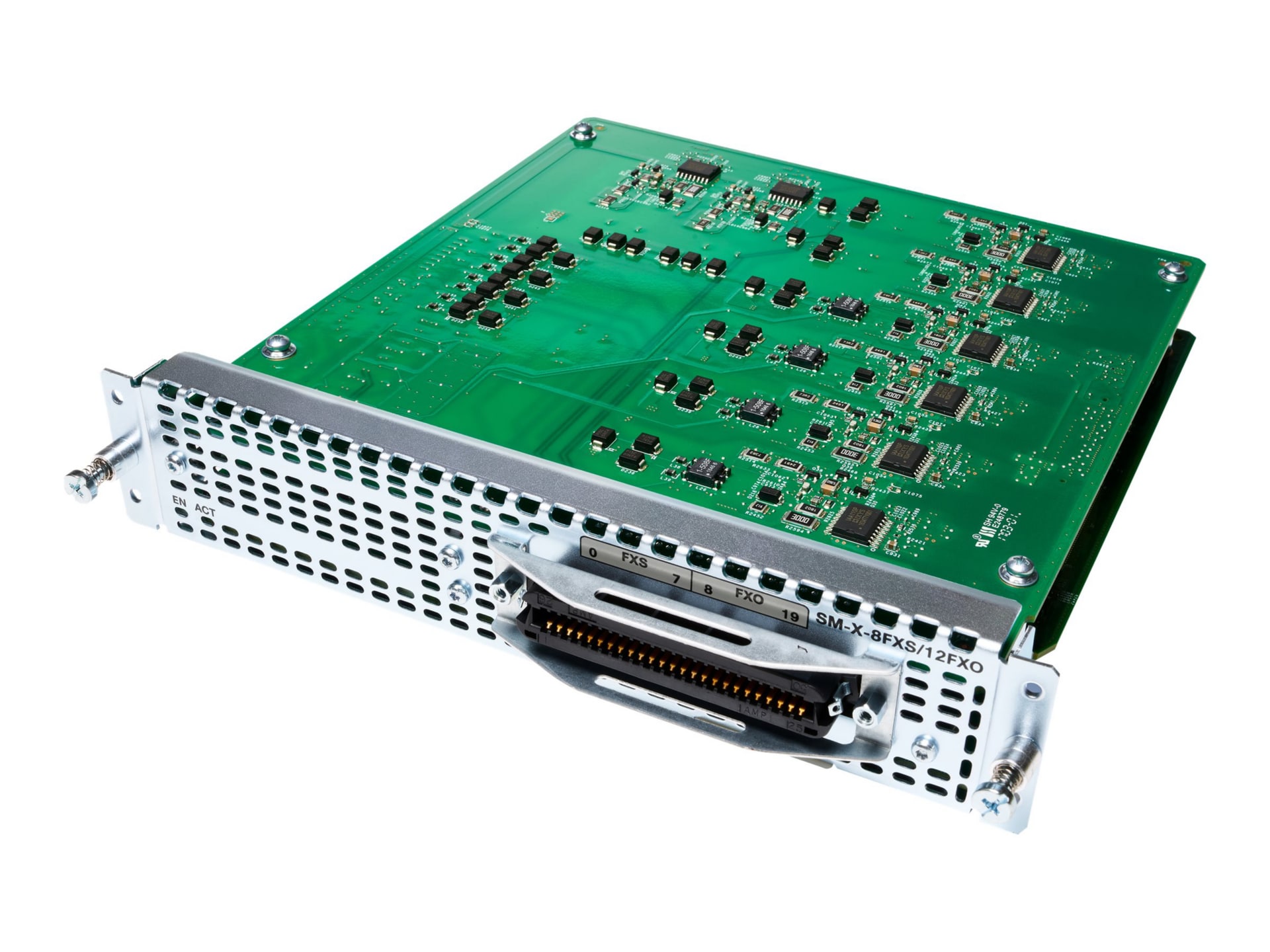 Cisco High-Density Analog Voice Service Module SM-X-8FXS/12FXO - expansion module - FXS x 8 + FXO x 12