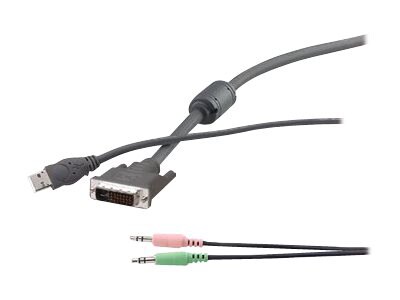 Belkin SOHO KVM Cable Kit (DVI-I, USB), 6 feet