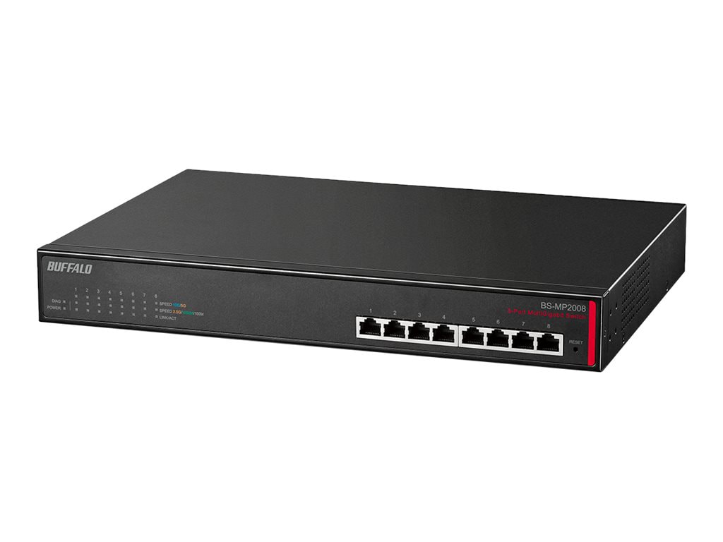 BUFFALO BS-MP20 Series BS-MP2008 - switch - 8 ports - rack-mountable