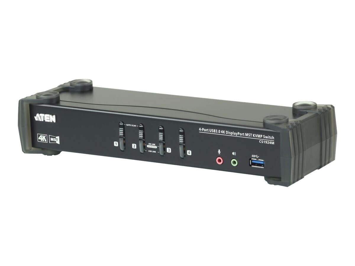 ATEN CS1924M KVMP Switch - commutateur écran-clavier-souris/audio/USB - 4 ports