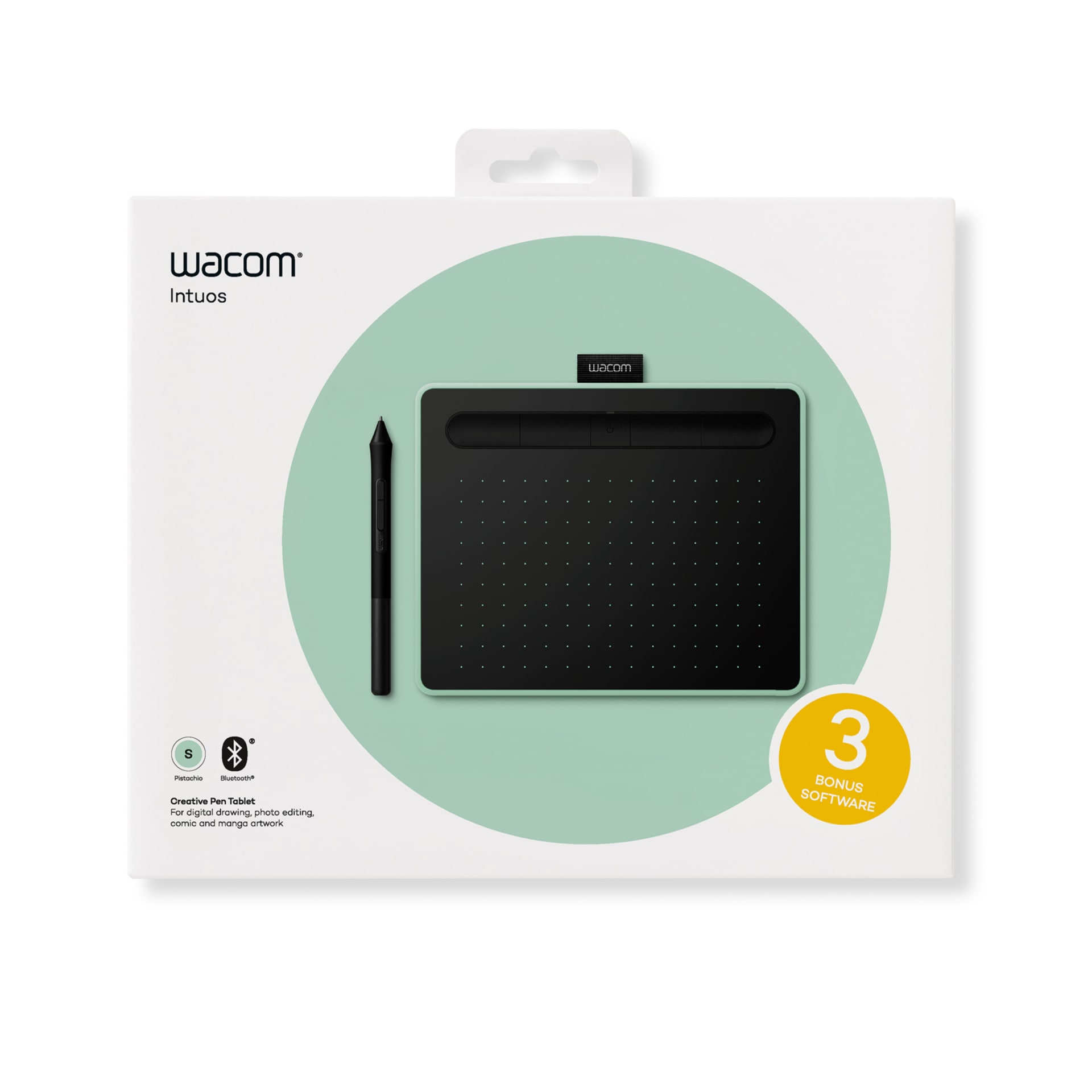 Wacom Intuos Small Digitizer Pen Tablet – USB, Bluetooth – Pistachio Green