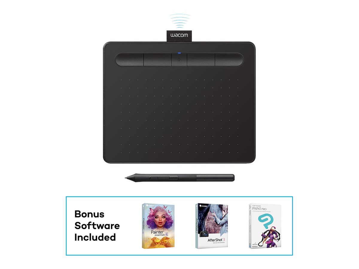 Wacom Intuos Small Wireless Graphics Drawing Tablet - Black